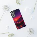 FD RX-7 Retro Sunset Sports Car Tough Case | Neon Vaporwave Beach Drive
