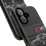 Black C6 Phone Case American Sports Car Tough Cover Gift