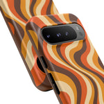 Groovy Wave Lines Retro Art Tough Phone Case