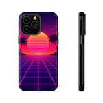 Classic Grid Sunset Vaporwave Art Tough Phone Case