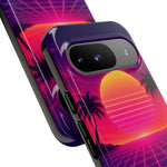 Classic Grid Sunset Vaporwave Art Tough Phone Case