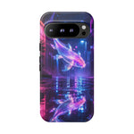 Neon Koi Reflection Vaporwave phone case | Tough Cover