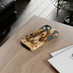 Guilty Basset Hound Phone Case, Muddy Watercolor Art Cover