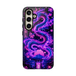 Neon Dragon Smoke Trail Vaporwave Art Tough Phone Case