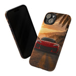 C8 ZR1 Corvette Phone Case, Red Foggy Coastal Road Cover