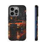 Challenger RT Phone Case, Rainy City Night Muscle Car Tough Cover