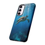 Sea Turtle Ocean Scene phone case | underwater marine life tough cover