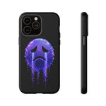 Glitch Sad Face Phone Case, Anime Melt Static Tough Cover