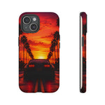 Matte Black MK4 Supra Sunset Tough Phone Case - Palm Silhouette