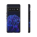 Neon Blue Tiger phone case | tough protective cover