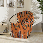 1970 Cuda 340 Orange Microfiber Throw Blanket Muscle Car Gift