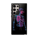 Neon Anatomical Skeleton Phone Case | Internal Displacement Art
