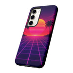 Classic Grid Sunset Vaporwave Art Tough Phone Case