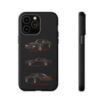 Trans Am Phone Case Black Gold, Three-View Vector Tough Cover