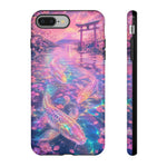 Holographic Koi Cherry Blossom Vaporwave Art Tough Phone Case