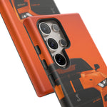 Orange Mustang Art Phone Case, GT500 American Muscle Car Tough Cover for Male