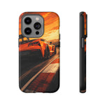 Orange C7 ZR1 High Wing Sports Car Tough Phone Case