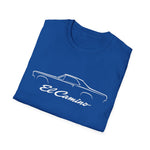 1966 El Camino SS Outline Silhouette Truck T-Shirt Line Art Emblem Car Fan Gift Tee