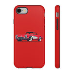 Red Classic Corvette C1 Illustration phone case | Retro Car Tough Case