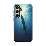 Barracuda Silhouette Phone Case, Sunlit Marine Art Tough Cover
