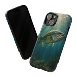 Largemouth Bass Phone Case, Sunlit Underwater Tough Cover, Gift