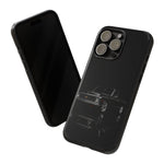 Black Classic C10 Truck Phone Case | Vintage Pickup Reflection, Minimal Auto Design