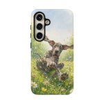 Playful Dog in Meadow Great Dane phone case | Puppy Art Tough Cover