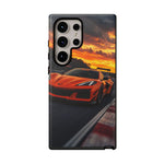 Orange C8 Z06 Flat Plane V8 Speed Art Tough Phone Case