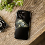 Snook Fishing Phone Case, Saltwater Portrait Black Cover, Gift