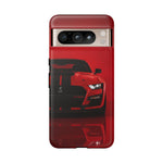 Red Mustang Art Phone Case, GT500 American Muscle Car Tough Cover