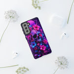 Synthwave Skull Neon Floral Vaporwave Art Tough Phone Case