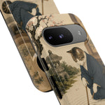 Zen Garden Cat Phone Case, Sand Spiral Japanese Art Cover