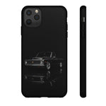 Black Classic C10 Truck Phone Case | Vintage Pickup Reflection, Minimal Auto Design