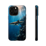 Cobia Reef Phone Case, Shaft of Light Ocean Fishing Tough Cover