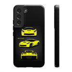 C7 Z06 Phone Case Featuring Yellow Chevy Supercar Artwork