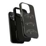Black 300ZX Sports Car Tough Phone Case - Multi View
