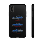 1970 Chevelle SS Phone Case Blue, Three-View Vector Tough Cover