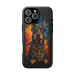 Doberman Bandana Portrait Tough Phone Case - Color Splash