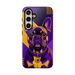 French Bulldog Pop-Art Portrait Tough Phone Case - Purple Gold