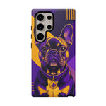 French Bulldog Pop-Art Portrait Tough Phone Case - Purple Gold