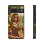 Cocker Spaniel Picnic Scene phone case | vintage dog art