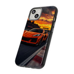 Orange C8 Z06 Flat Plane V8 Speed Art Tough Phone Case