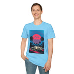 1994 Supra MK4 Cyan Magenta Retrowave Beach Sunset T-Shirt JDM Fan Gift