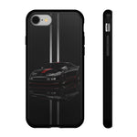 300ZX Phone Case, Black 90 JDM Sports Car Red Stripe Studio Cover