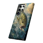 Jack Crevalle Strike Phone Case Saltwater Fishing Gift for Anglers