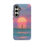 Vaporwave Ocean Sunset Tough Phone Case Cover Gift Art