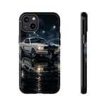 GT350 Phone Case White, Rainy Track Night Classic Racer Tough Cover