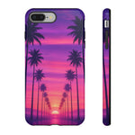 Retrowave Aesthetic Sunset Palm Trees phone case