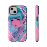 Neon Cyber Geisha phone case | Tough Case