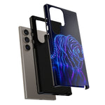 Neon Blue Tiger phone case | tough protective cover